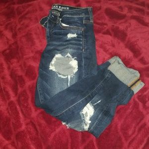 American Eagle Ripped Cropped Jeggings